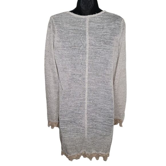 Free People Lace Trim Knit Cardigan size Medium - Picture 7 of 7